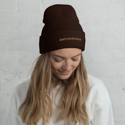 God's Perfection Cuffed Beanie