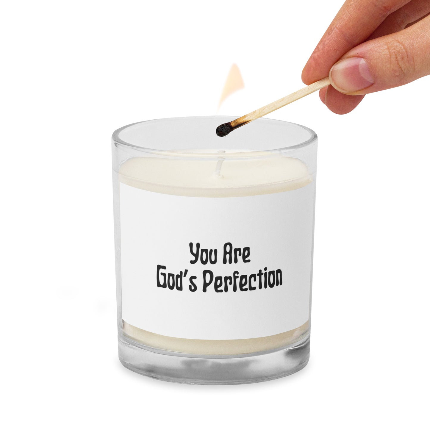 You Are God's Perfection Glass jar soy wax candle