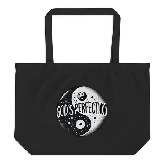 God's Perfection Ying Yang Large Tote Bag