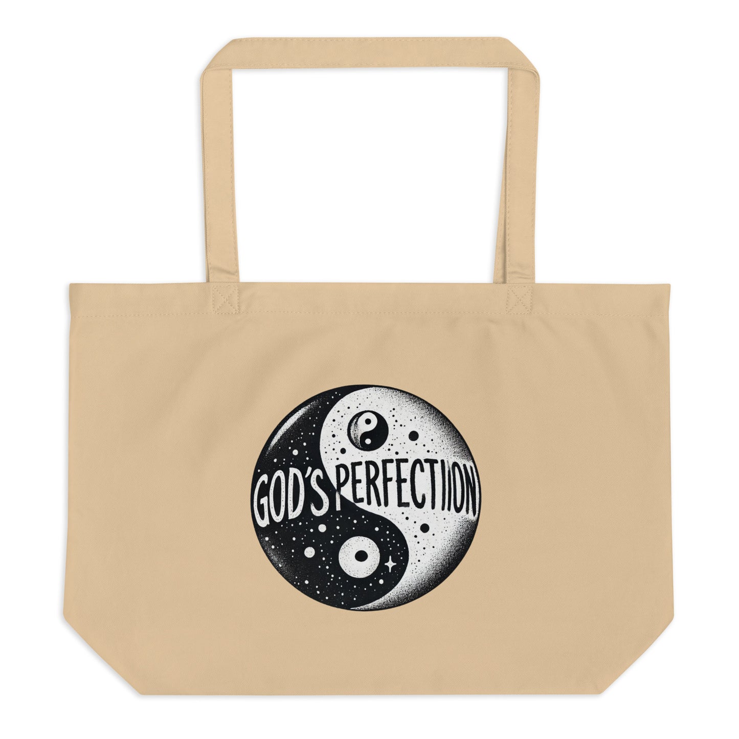 God's Perfection Ying Yang Large Tote Bag